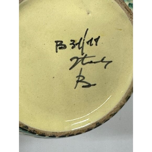 VTG Hand Painted Ceramic Mug Folk Art Multicolor Swirl Handle 3.5"x3.75" Decor - Picture 6 of 8